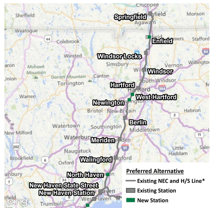 Figure 4-11: Hartford/Springfield Line