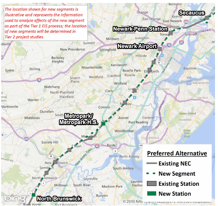 Figure 4-8: Bergen/Secaucus Loop, Hudson River Tracks, East River Tracks - New York City Area