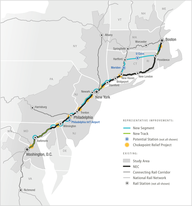 Figure 4-5 : Alternative 2 (Chokepoint, New Track, and New Segment Locations)