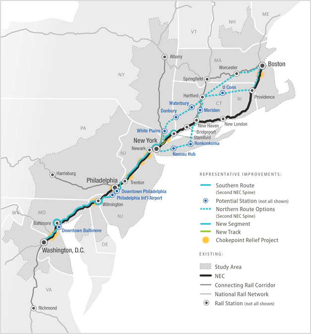 Figure 4-6 : Alternative 3 (Chokepoint, New Track, and New Segment Locations)